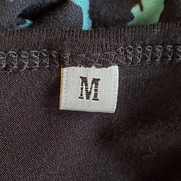 Boho T Shirt Maxi Dress Women's M Teal Black Stretch Knit Pockets Sleeveless - Picture 5 of 12